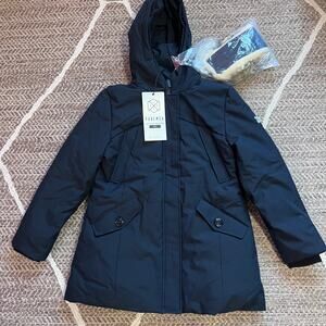 PUREMSX Coat for Women Insulated Long Thick Fur Hood Puffer SZ Large